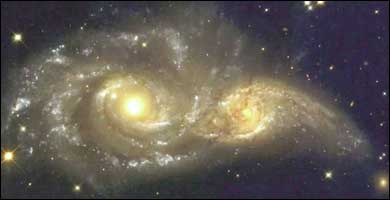Two galaxies after the twleve phases of creation 