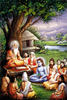 Saint Ved Vyas relating the Bhagwatam to Shukdeo (3100 B.C.)